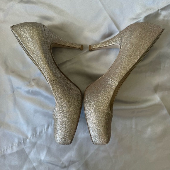 Gold Glitter Heels - Picture 4 of 9